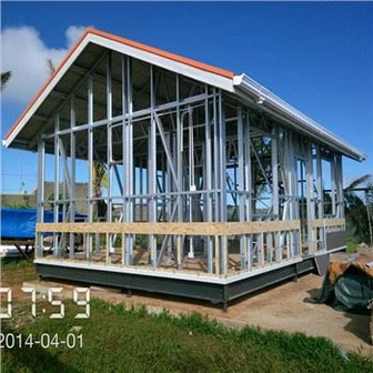 Villa con struttura in acciaio a scartamento ridotto