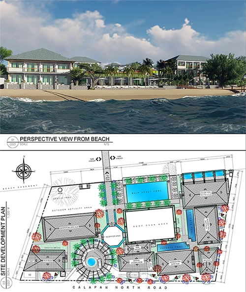 Progetto di una città alberghiera nelle Filippine utilizzando il sistema LGS Frame