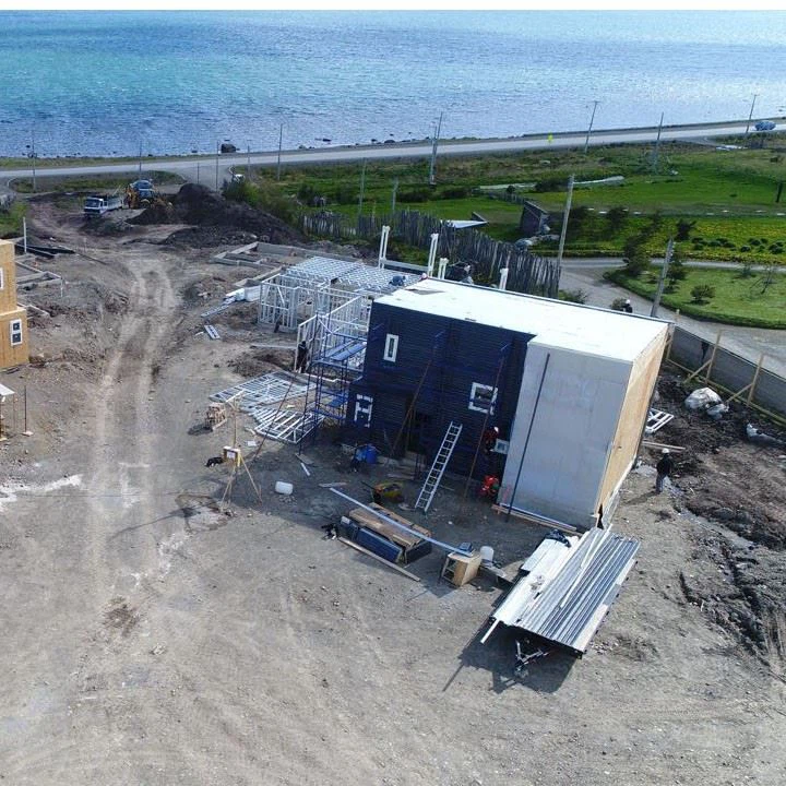 Two-Storey Light Steel Keel Townhouses Design For Natales, Southern Chile high quality